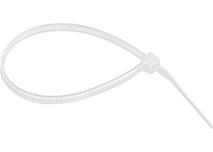 Хомуты, 200 х 3,6 мм, пластмассовые, белые, 100 шт. Полтава - изображение 1