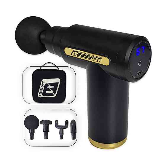 Перкусійний масажер для тіла EasyFit Pulse Mini 4 насадки, 6 режимів Коломия