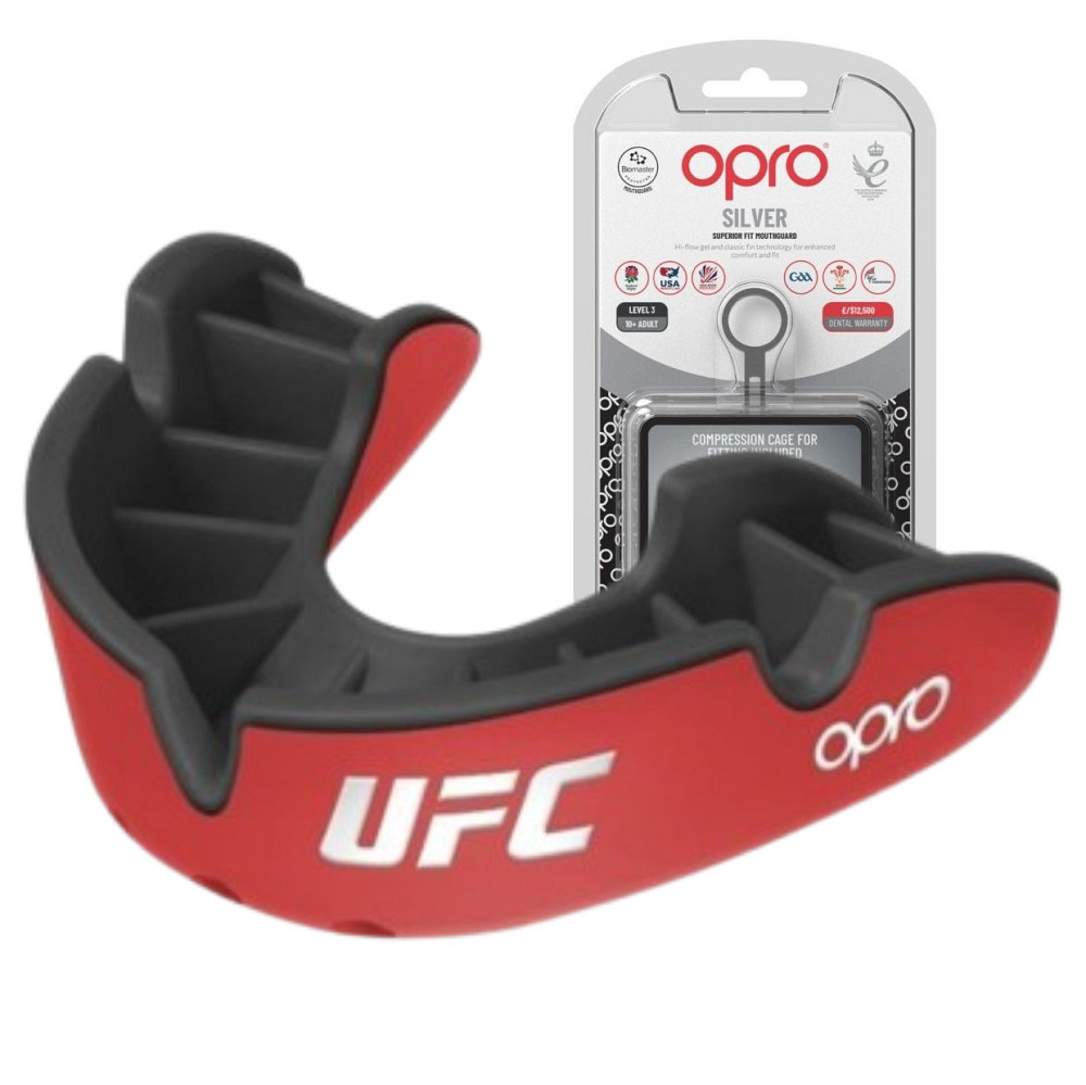 Капа OPRO Silver UFC доросла (вік 11+) Red/Black (ufc.102514002) Кам'янське - фото 1