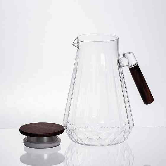 Кувшин для напоїв 1.7 л зі скляною ручкою та кришкою Київ