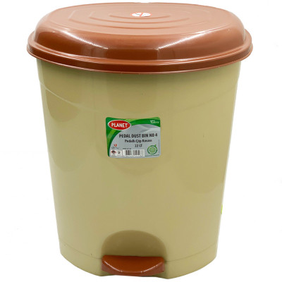 Контейнер для сміття Planet Household №4 з педаллю бежевий 22 л (10342) Вінниця - фото 2