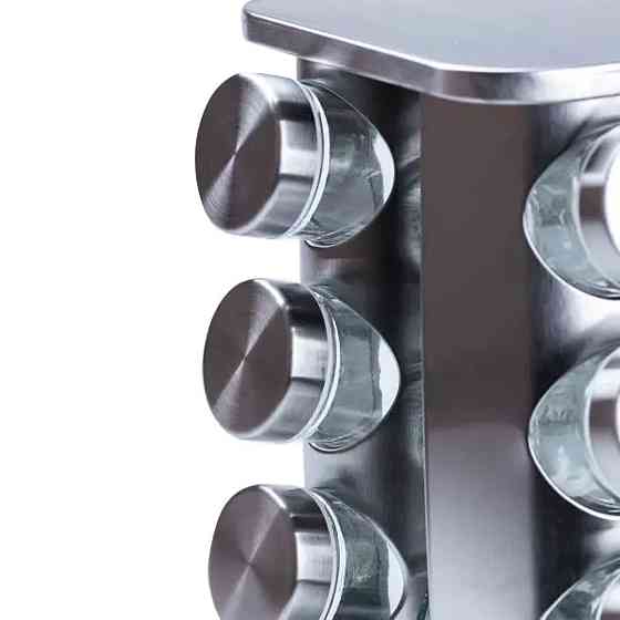 TS Kitchen Набір для спецій на підставці 12 баночок по 100 мл Київ