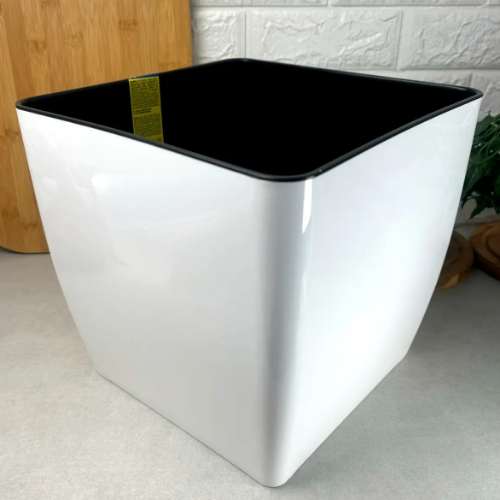 Вазон Квадро 27*27*26см низький білий Алеана Житомир - фото 5