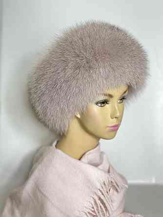 Хутряна пов'язка на голову жіноча з песця Пудра Харків