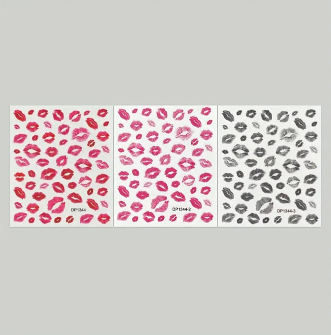 Наклейки для нігтів “Губи” – дизайн поцілунки Київ - фото 4