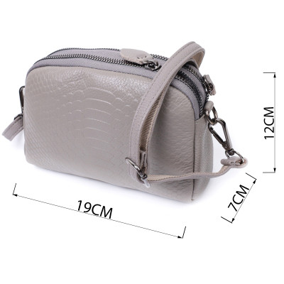 Сумка Vintage З натуральної шкіри Сіра (22801) Вінниця - фото 9