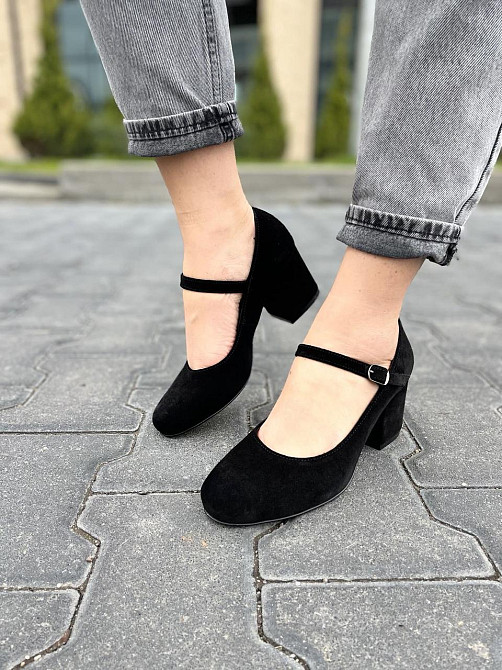 Nivelle Туфлі жіночі NIVELLE чорні натуральна замша каблук 6 см 36р.37р.38р. (1766/6030-6049) Коломия - фото 4