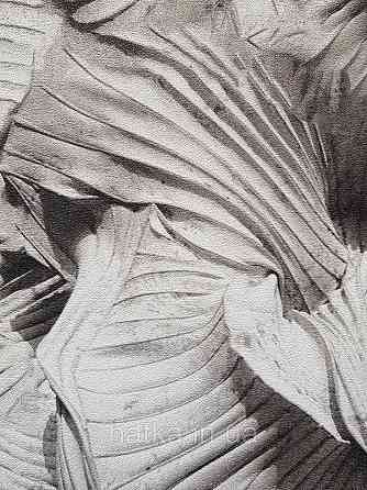 Шпалери вінілові на флізеліні гарячого тиснення DU&KA 1.06х10 вензель основа під штукатурку сірі коричневі Київ