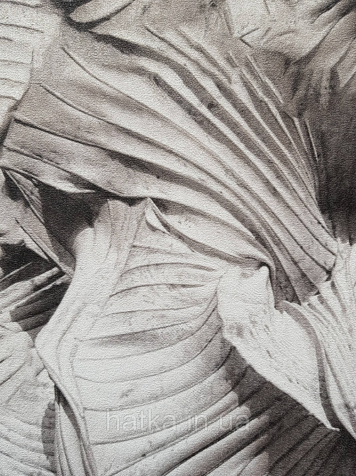 Шпалери вінілові на флізеліні гарячого тиснення DU&KA 1.06х10 вензель основа під штукатурку сірі коричневі Київ - фото 3