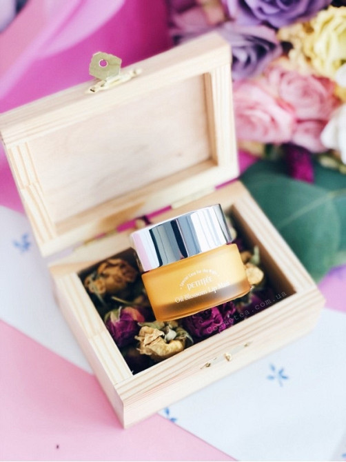 Маска для губ Вітамін Е-Обліпиха Oil Blossom Lip Mask Sea Buckthorn oil Petitfee & Koelf 15 г Київ - фото 4