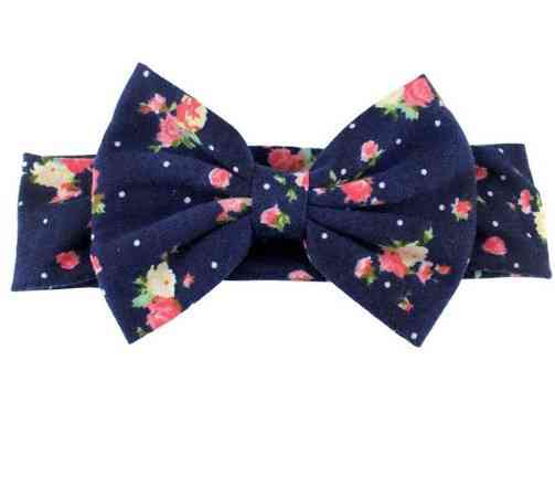 Детская повязка в цветочек - бант 13см, окружность 50-62см Киев