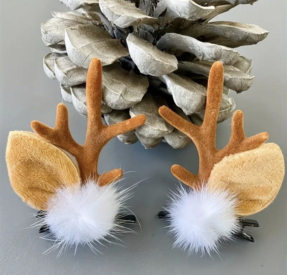 Комплект заколок "Оленячі ріжки" 2 шт Сміла - фото 1