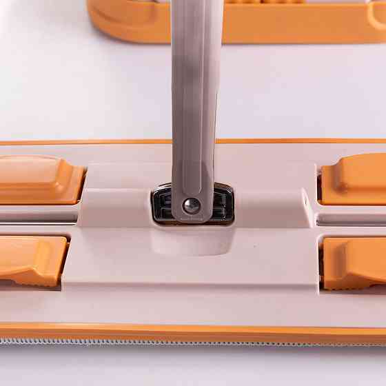 Швабра з відром 16 л для миття підлоги з віджимом плоска насадка з мікрофібри набір для прибирання будинку HP-35015-58 Коломия