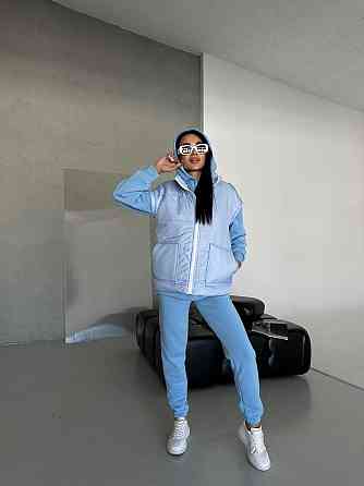 Женский теплый костюм тройка (жилетка+штаны+худи) Одесса