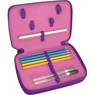 Пенал Cool For School 2 отделения с отворотами Фиолетовый (CF87280) Винница