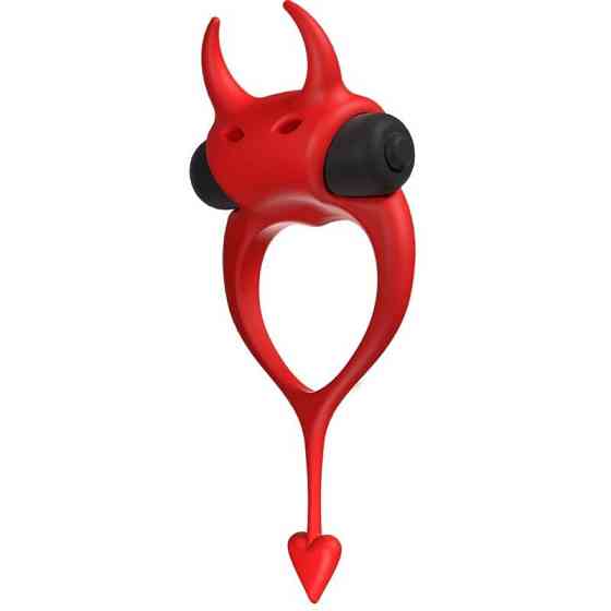 Ерекційне кільце як диявол Adrien Lastic Devol Cock Ring з вібрацією, червоне Sex Aura Київ
