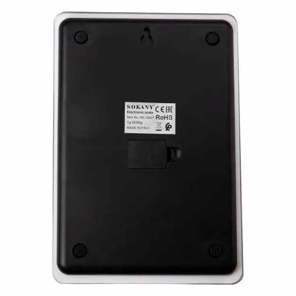 Sokany Ваги для кухні Sokany до 5 кг електронні на батарейках Чорні Lugi SK-19027B Коломыя - изображение 4