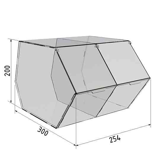 Диспенсер  EKOSTAR  для мармеладів, снеків, горіхів 2 комірки Київ