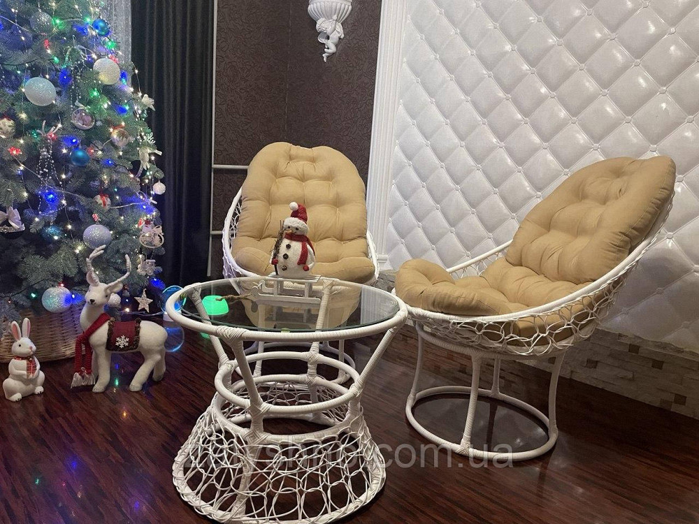 Меблі з ротанга біла балконна Київ - фото 10