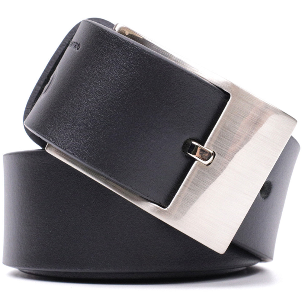 Класичний пояс під штани для чоловіків із натуральної шкіри GRANDE PELLE 11688 Чорний Київ - фото 4