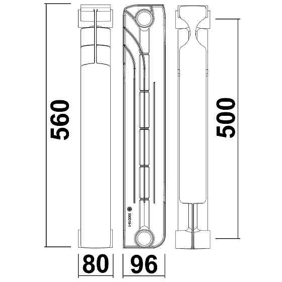 Радіатор біметалевий секційний GALLARDO BIPOWER 500/96 (кратно 10) Тернопіль