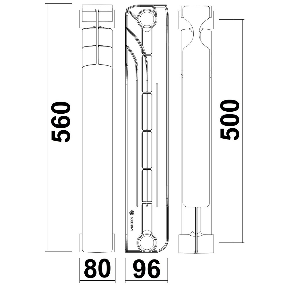 Радіатор біметалевий секційний GALLARDO BIPOWER 500/96 (кратно 10) Тернопіль - фото 2