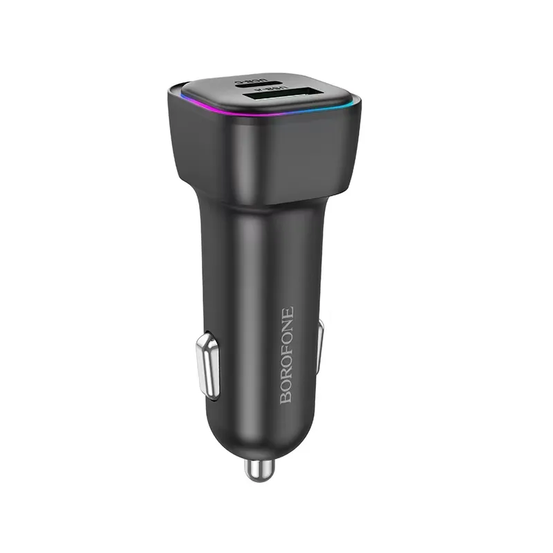 Автомобільний зарядний пристрій BOROFONE BZ28A Trophie PD30W+QC3.0 car charger Black Одеса - фото 1
