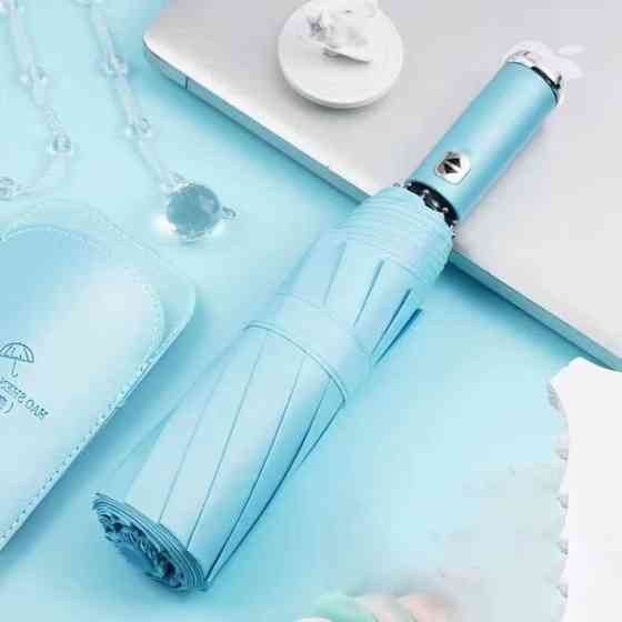 Зонт 98 см с Led-фонариком от дождя, солнца, диаметр, зонт автоматический,10 спиц, light-blue Каменец-Подольский