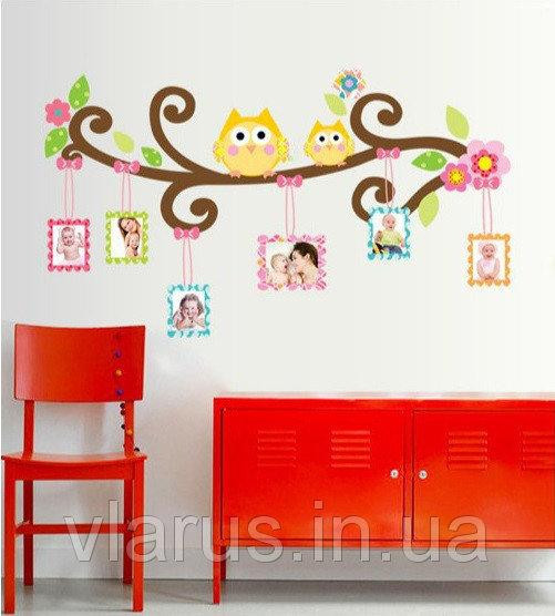 Інтер'єрна наклейка на стіну Сови на гілці Київ - фото 5