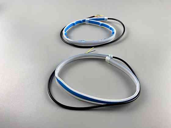 Гнучка світлодіодна LED-стрічка для фар автомобіля, гнучкі денні ходові вогні з миготливим поворотом авто LED Мукачево