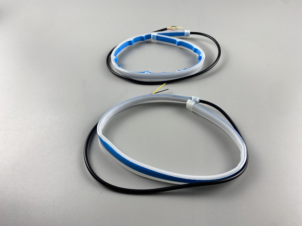 Гнучка світлодіодна LED-стрічка для фар автомобіля, гнучкі денні ходові вогні з миготливим поворотом авто LED Мукачево - фото 5