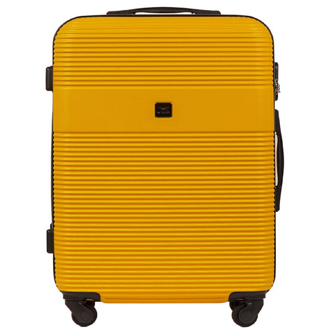 Валіза пластикова WINGS 5398 мала 55 см жовта Київ - фото 2