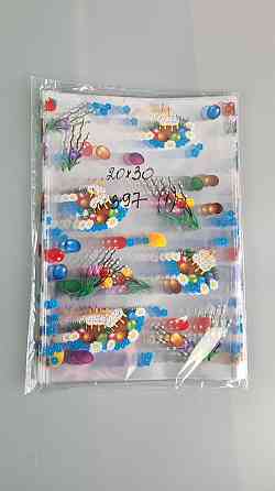 Пакет Пасхальный с рисунком для упаковки подарков  (20*30) №397 (1)  "Верба и крашенки" (100 шт) Харків