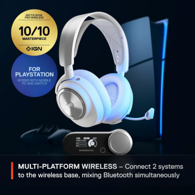 Наушники SteelSeries Arctis Nova Pro Wireless P PS/PC/SW/MAC/MOB White (61526) Винница - изображение 6