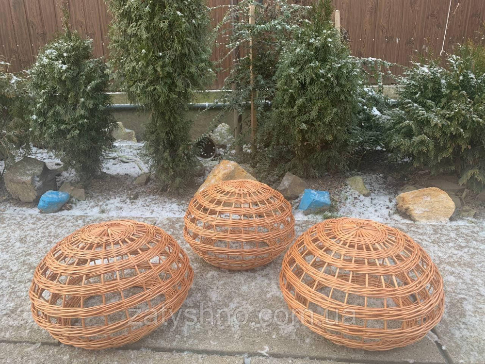 Плетена люстра у вигляді сплюснутої кулі Київ - фото 9