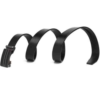 Ремень Vintage Мужской с полосками на пряжке Черный (20334) Винница