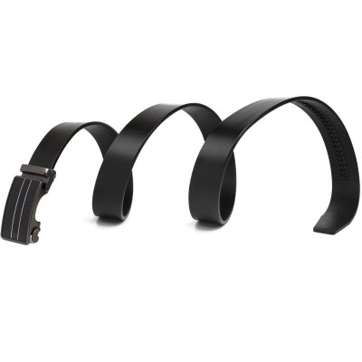 Ремень Vintage Мужской с полосками на пряжке Черный (20334) Винница - изображение 2