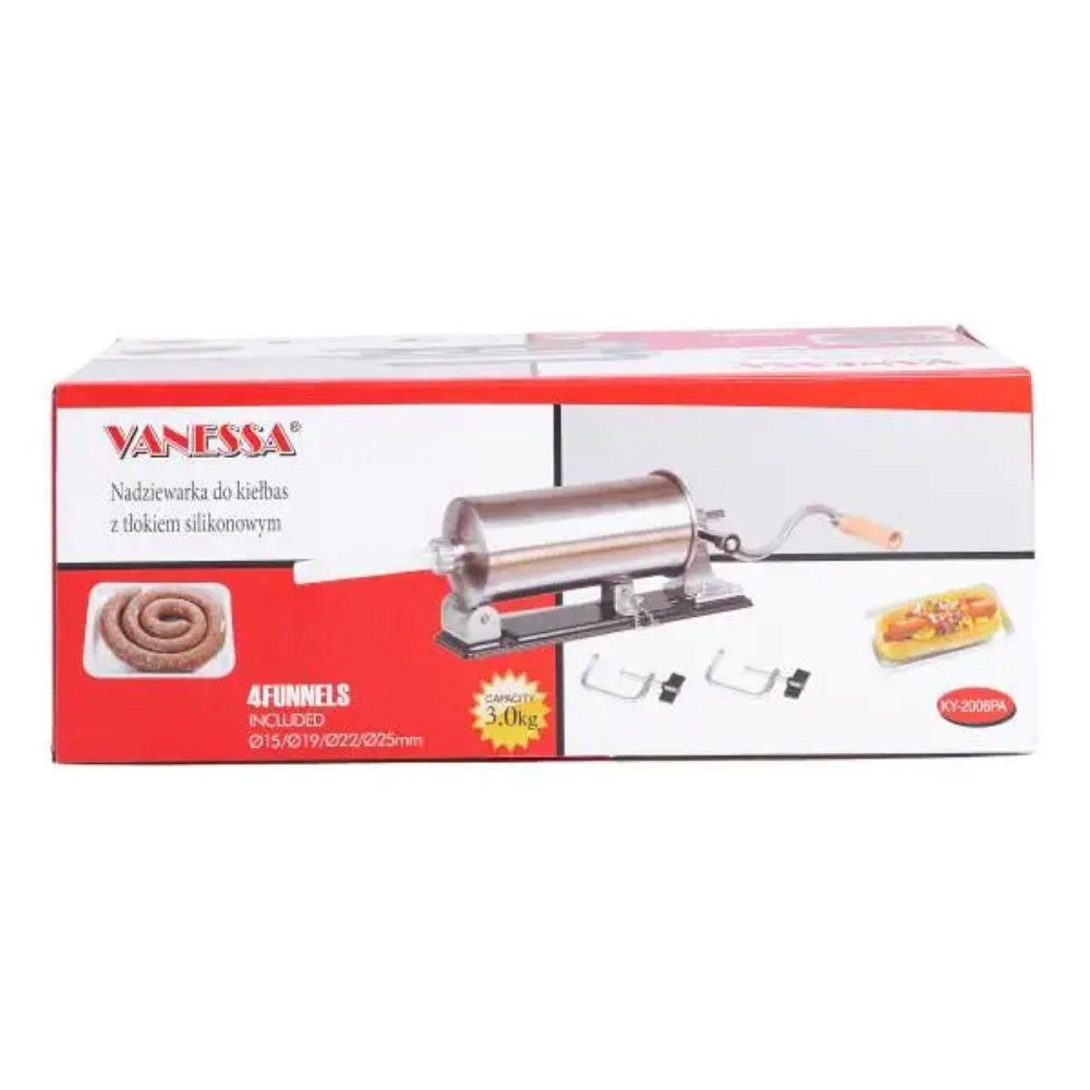 Шприц для колбасы ручной 2 л горизонтальный колбасный шприц для фарша 4 насадки 16788-3 Киев - изображение 10