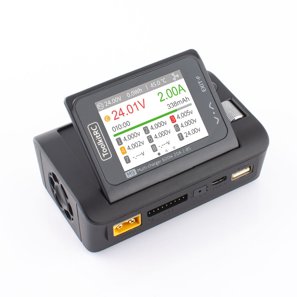 Зарядное устройство ToolkitRC M9 600Вт, тип АКБ LiPo, LiHv, Li-ion, NiMh, LiFe, Pb, USB iнтерфейс, XT60, вхид 7-35В, вес 235г, без Киев - изображение 2