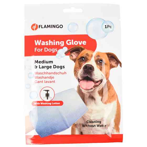 Flamingo Washing Glove Dog ФЛАМІНГО РУКАВИЦА-СЕРВЕТКА для миття без води собак Київ