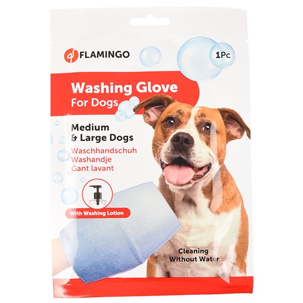 Flamingo Washing Glove Dog ФЛАМІНГО РУКАВИЦА-СЕРВЕТКА для миття без води собак Київ - фото 1