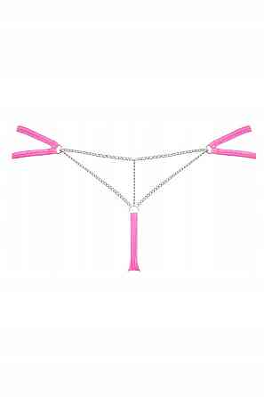 Сексуальные стринги с цепочкой Obsessive Chainty thong pink S/M Sex Aura Киев