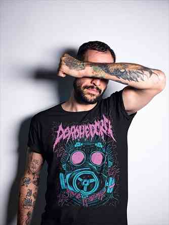 Футболка для хлопчика з аніме принтом Дорохедоро Велкоме То Кхаос оверсайз (зріст від 165 до 180) Чорний AnimeJ0448m Дніпро