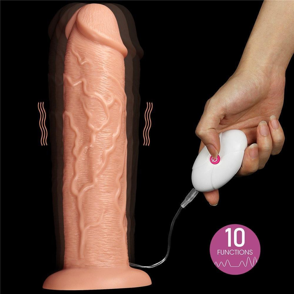 Вібратор на присосці з пультом керування 11'' Realistic Sex Aura Київ - фото 8