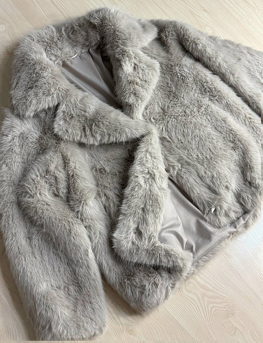 Шуба жіноча Fancy Matinee 5902 оверсайз з кишенями сіра, сірий, L Київ - фото 12