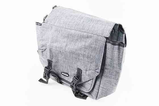 Сумка-штани на багажник, з вологозахисними 4 відділеннями, кріпл. на липучці, світловідбиваючі смуги, сіра Київ