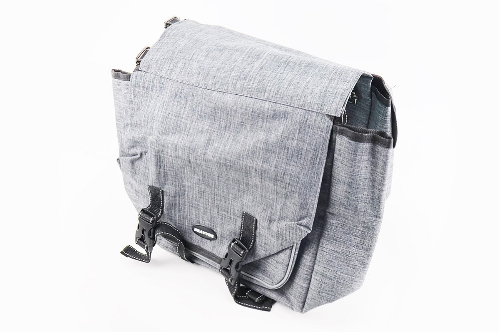 Сумка-штани на багажник, з вологозахисними 4 відділеннями, кріпл. на липучці, світловідбиваючі смуги, сіра Київ - фото 1