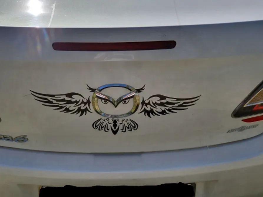 Наклейка на авто Сова на задній значок автомобіля Київ - фото 5