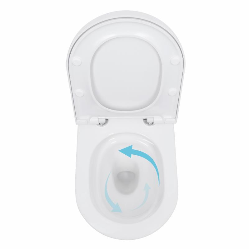 Унитаз подвесной Qtap Scorpio ML Ultra Quiet 520×365×365 мм, с сиденьем Soft-close MagLock, White QTSCOML26W49624 Киев - изображение 6