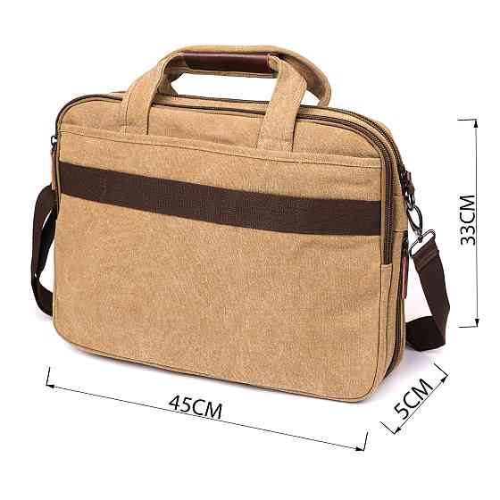 Сумка текстильна для ноутбука Хакі (Vintage) Київ